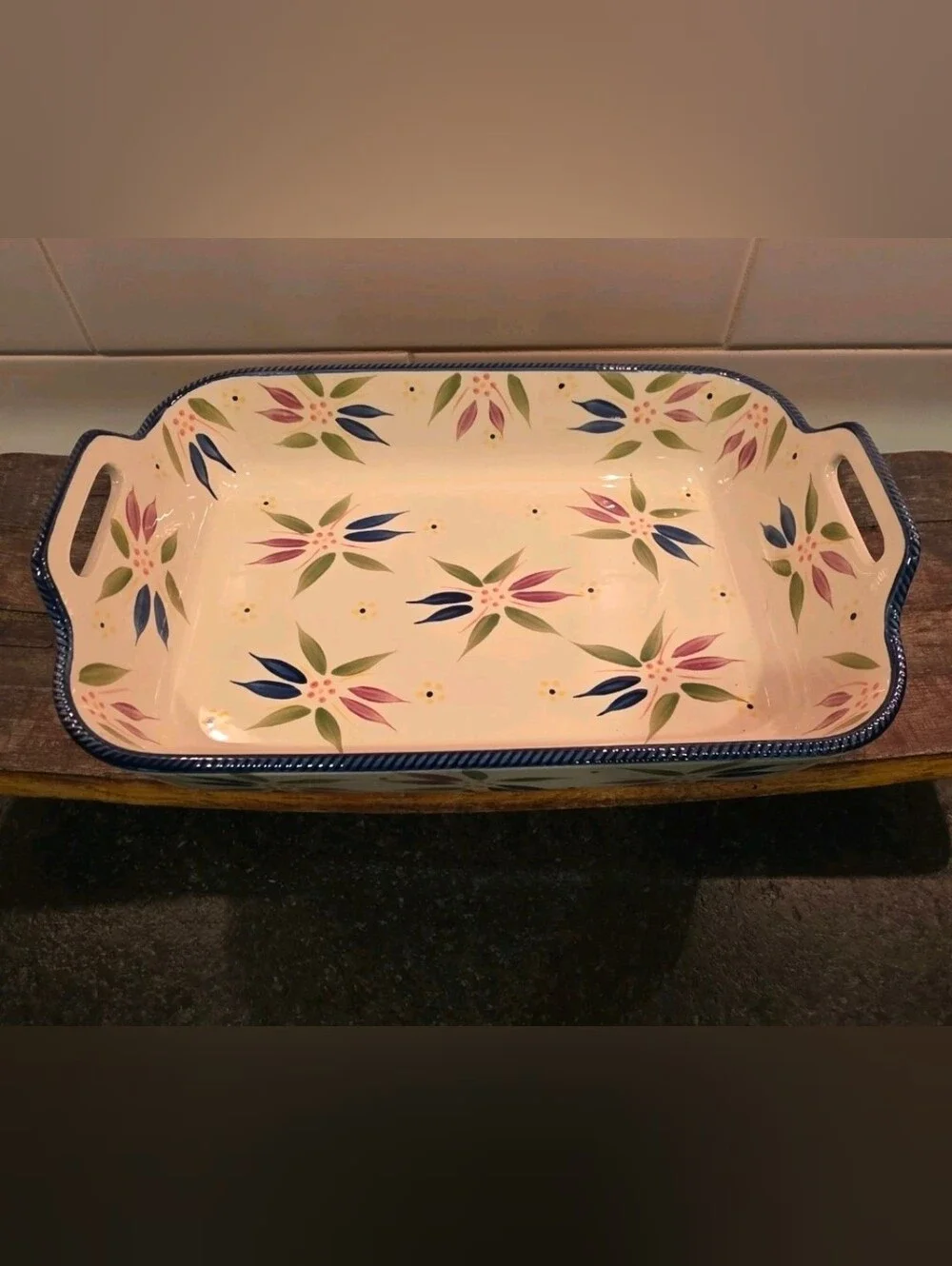 Temp-tations Old World Confetti 13x9 Rectangular Casserole Baker